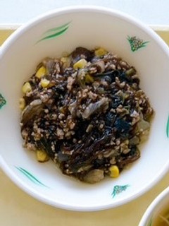学校給食:もずく丼の具-レシピのメイン写真