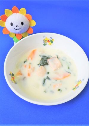 鮭とほうれん草のシチュー★尾張旭市学校-レシピのメイン写真