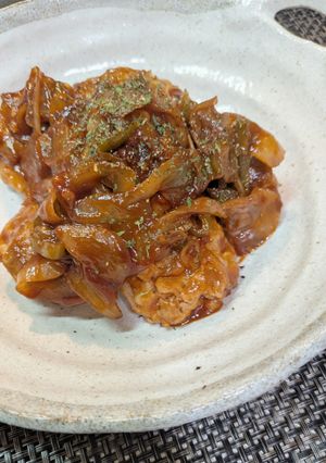 豚こまdeポークケチャップ-レシピのメイン写真