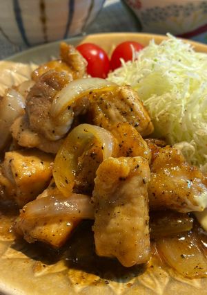 サイコロポークの黒胡椒オイスター炒め-レシピのメイン写真