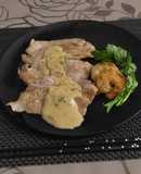 スライス肉とシュリンプとクレソンと。