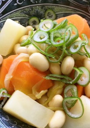 フライパンで簡単和食♪ほっこり豆じゃが-レシピのメイン写真