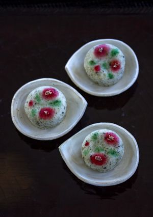 緑茶かるかんまんじゅう（山茶花）-レシピのメイン写真
