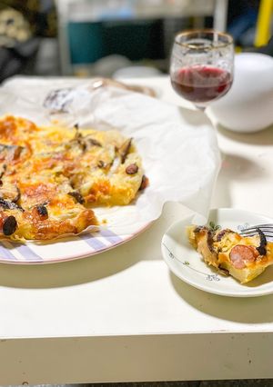 簡単！しいたけの手作り生地キッシュ♪-レシピのメイン写真