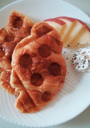クロッフルをモッフルメーカーで作ってみた-レシピのメイン写真