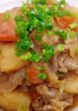 ヘルシー！ノンオイル！ごま味噌肉じゃが！-レシピのメイン写真
