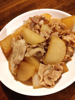大根と豚ばら肉の炒め煮-レシピのメイン写真