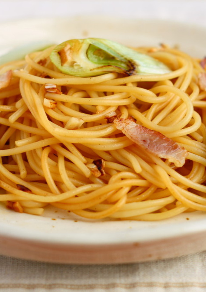 冬野菜！長ネギとベーコンの和風パスタ-レシピのメイン写真
