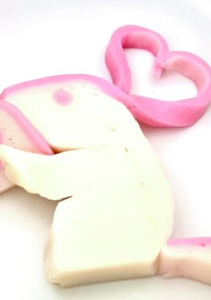 バレンタインにハート耳　うさぎかまぼこ-レシピのメイン写真