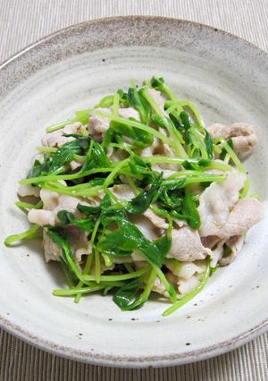 豚バラ肉と豆苗の中華和え-レシピのメイン写真
