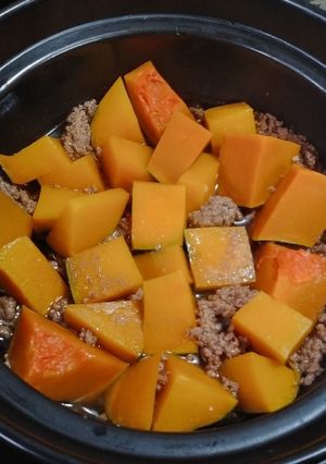 南瓜そぼろ煮(南瓜挽肉煮付)簡単-レシピのメイン写真