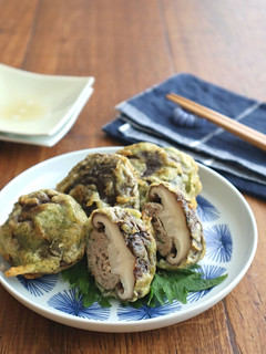 ご飯がススム☆しいたけ肉詰めの磯辺揚げ-レシピのメイン写真