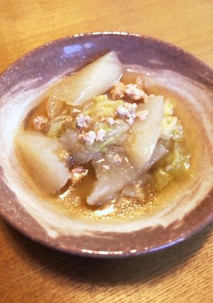 ひき肉とかぶ白菜のトロトロ煮♪-レシピのメイン写真