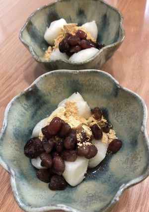 ゆであずき缶で☆あずき　きなこもち-レシピのメイン写真