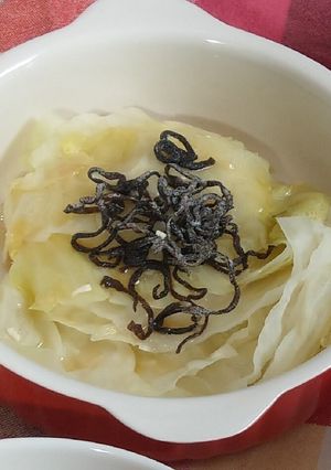 簡単　レンジ蒸しキャベツ-レシピのメイン写真