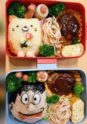 すみっこぐらし弁当⑧&ジャイアン-レシピのメイン写真