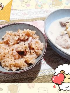 マクロビ☆くるみとしめじの炊き込みご飯-レシピのメイン写真