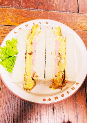 簡単・小腹が空いたら厚焼き卵サンド-レシピのメイン写真