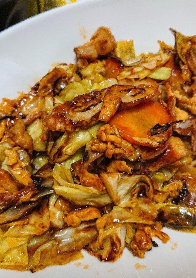 簡単おかず！野菜炒め風お好み焼きもどき-レシピのメイン写真