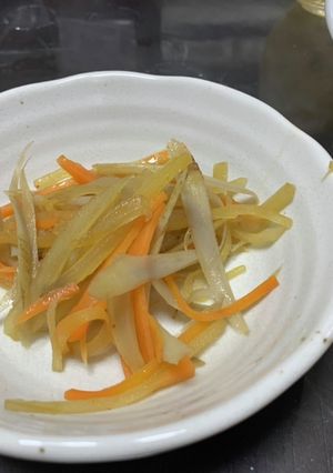 ヤーコンと牛蒡　人参のきんぴら-レシピのメイン写真