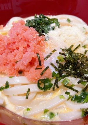 明太クリームうどん-レシピのメイン写真