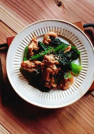 豚肉と小松菜のこってり炒め♪-レシピのメイン写真