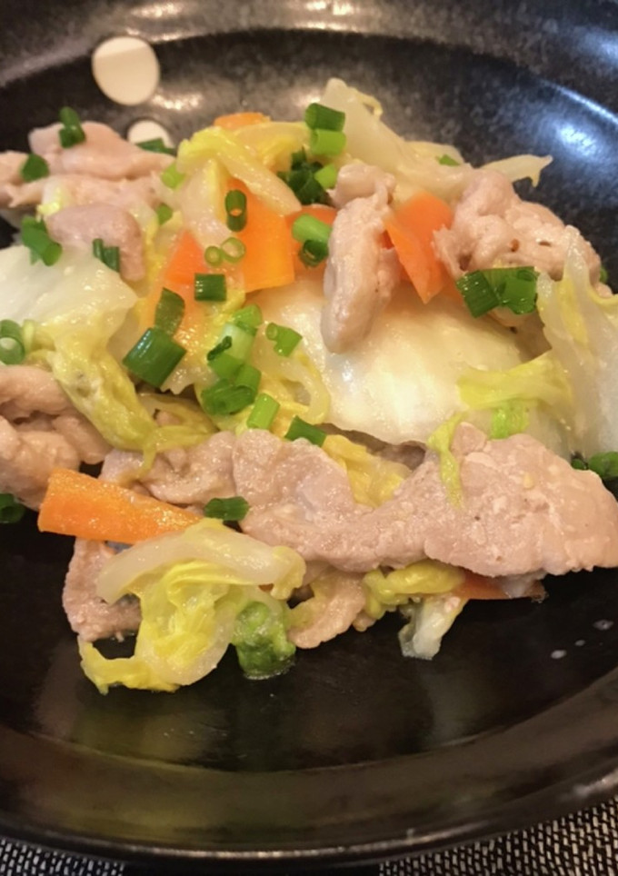 簡単　白菜と豚肉の味噌マヨ炒め-レシピのメイン写真