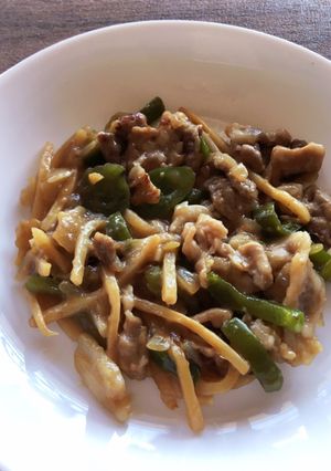 豚こま切れ肉を使ったチンジャオロース風-レシピのメイン写真