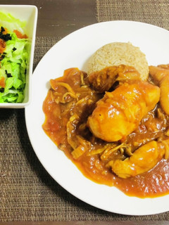 ずぼらの簡単 ヘルシー鶏肉トマト煮込み-レシピのメイン写真