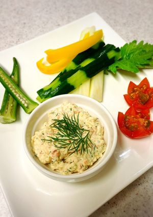 豆腐と鮭フレークとディルのディップ-レシピのメイン写真