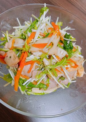水菜と根菜のサラダ-レシピのメイン写真