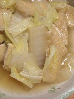 ○●白菜と油揚げの煮びたし●○-レシピのメイン写真