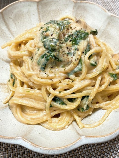 塩辛でクリームパスタ-レシピのメイン写真