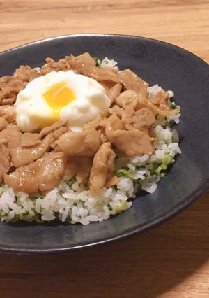 豚の甘辛炒めのせねぎガーリックライス-レシピのメイン写真