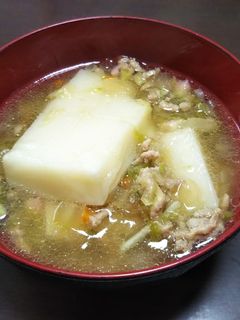簡単★ひき肉入りのお雑煮♪-レシピのメイン写真