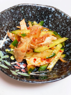 混ぜるだけ!スモークチキンとキムチあえ-レシピのメイン写真