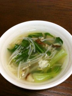缶詰で簡単 チンゲン菜の中華うま味スープ-レシピのメイン写真