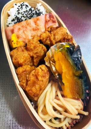 かぼちゃのレンチン煮付け弁当-レシピのメイン写真