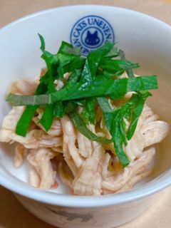鶏ささみの梅しそポン酢和え-レシピのメイン写真