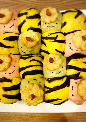 節分に♪子ども喜ぶ鬼のちぎりパン-レシピのメイン写真