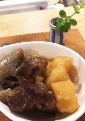 牛すじとじゃが芋こんにゃく♪-レシピのメイン写真