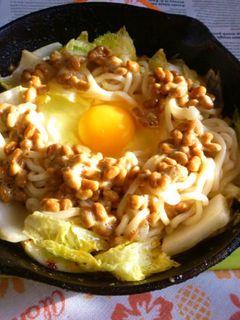 月見納豆の焼きうどんVer.3-レシピのメイン写真