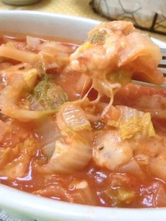 白菜と玉ねぎのチーズ入りトマトジュース煮-レシピのメイン写真