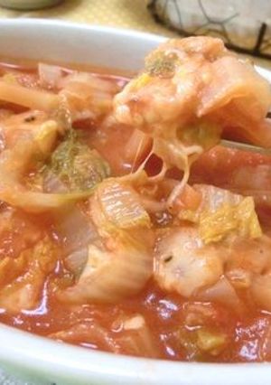 白菜と玉ねぎのチーズ入りトマトジュース煮-レシピのメイン写真