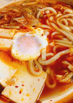地元のキムチの素でキムチうどん-レシピのメイン写真