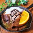 ホットプレートでチョコクレープシュゼット