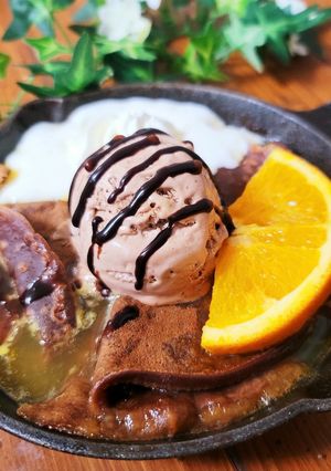 ホットプレートでチョコクレープシュゼット-レシピのメイン写真