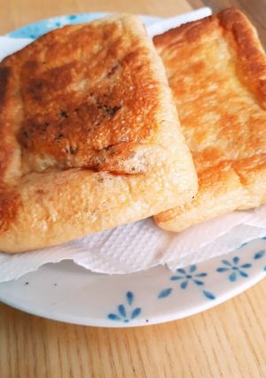 油揚げの納豆キムチはさみ焼き！-レシピのメイン写真