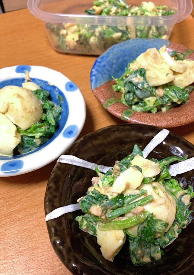 ほうれん草とたまごの和風サラダ-レシピのメイン写真
