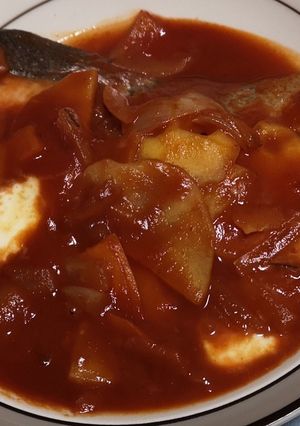 鮭とモッツァレラのトマトジュース煮(仮)-レシピのメイン写真